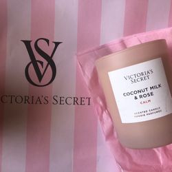 victoria secret coconut milk and rose calm candle,2 For $25, 1 For 15