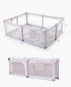 Baby/Toddler/Kid Play Yard Play Pen, Large