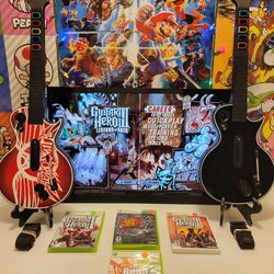 Assorted Xbox 360 Wireless Guitar Hero Les Paul Controller Video Game GH3 Rockband Drums