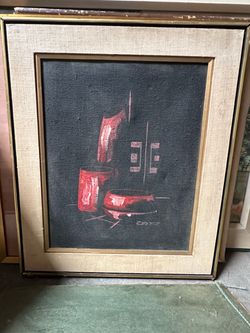 Framed Original Oil Painting Still Life