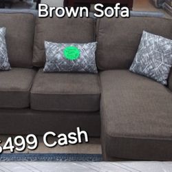 Special New Brown Sofa Only $499 Cash