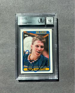 1990-91 Topps #77 Brett Hull w/ on card auto.Negotiable