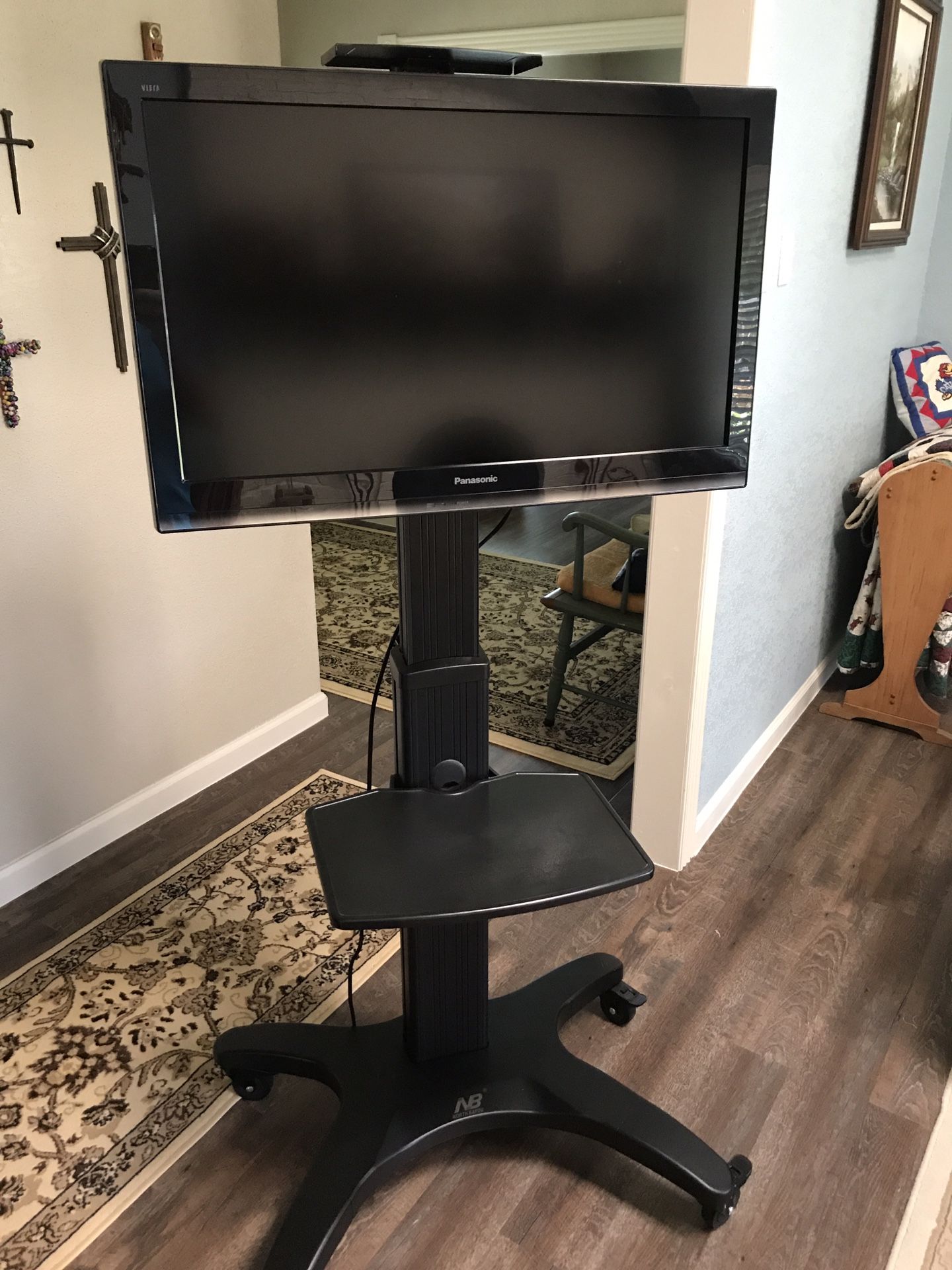 Mobile TV stand cart