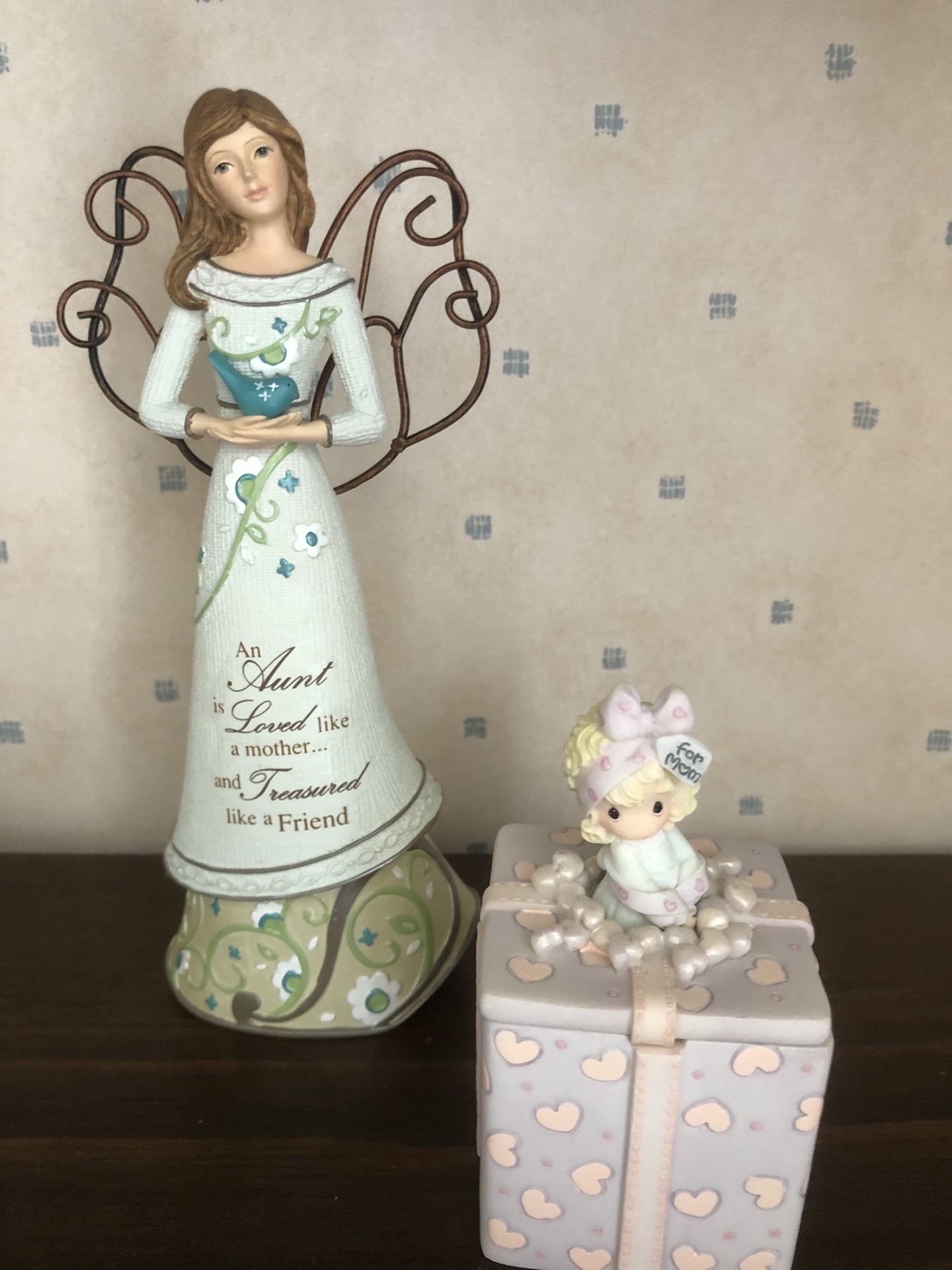 Precious Moments and Ceramic Angel