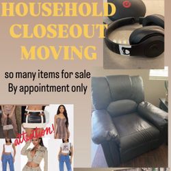**HOUSEHOLD CLEANOUT** Garage Sale By Appointment 
