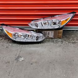 FOR FORD FOCUS 2015-2018 CHROME TURN SIGNAL HEADLIGHT LIGHTS
