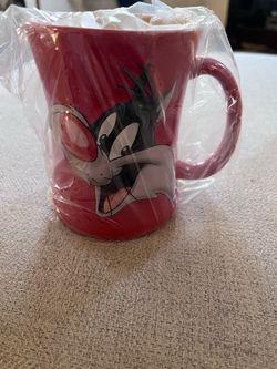 Vintage 1999 Looney Tunes Sylvester 3D Ceramic Mug - BRAND NEW / SEALED