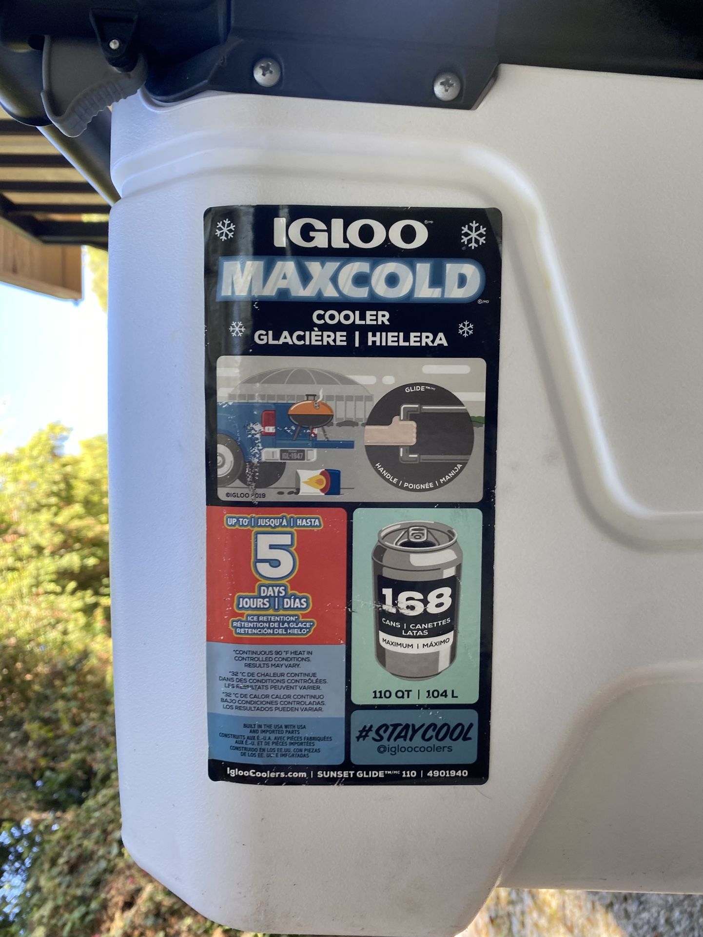 Igloo 110qt Glide Cooler 168 Can 