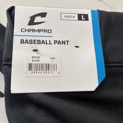 Brand new black baseball pants, youth large CHAMPRO