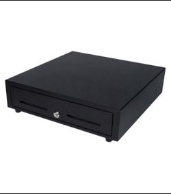 star Microincs 16” Stainless Steel Cash Drawer With Key, Black
