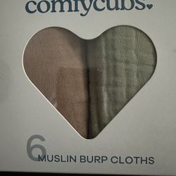 Confucius 6 Muslin Burp Cloths. New