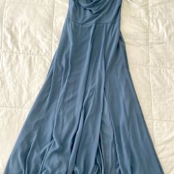 David’s Bridal Wedding Guest Maid Of Honor Dress Blue New