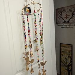 Beautiful Bird And Beaded Chimes