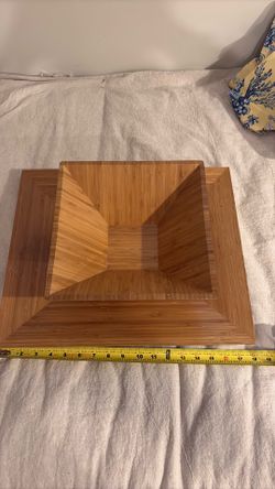 Pampered chef tray and bowl- bamboo