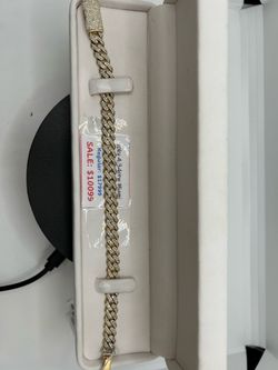 BRAND NEW 10KY 4.34CTW Diamond Miami Cuban Bracelet