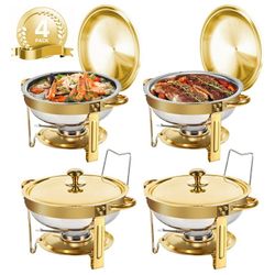 5 QT 4 PC Gold Buffet Set