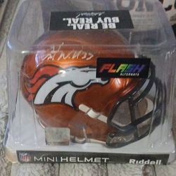 Make offer Signed Denver Bronco NFL Mini Helmet
