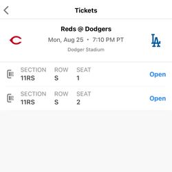 Dodger Tickets 8/25