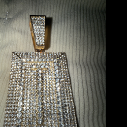 18k Gold Plated Iced Out Chain Pendant Custom