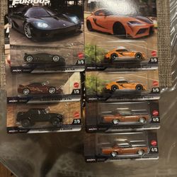 Hot Wheels Premium 2025 Fast & Furious L Case, Set of 5 Cars, 1:64 HNW46-956L-7B