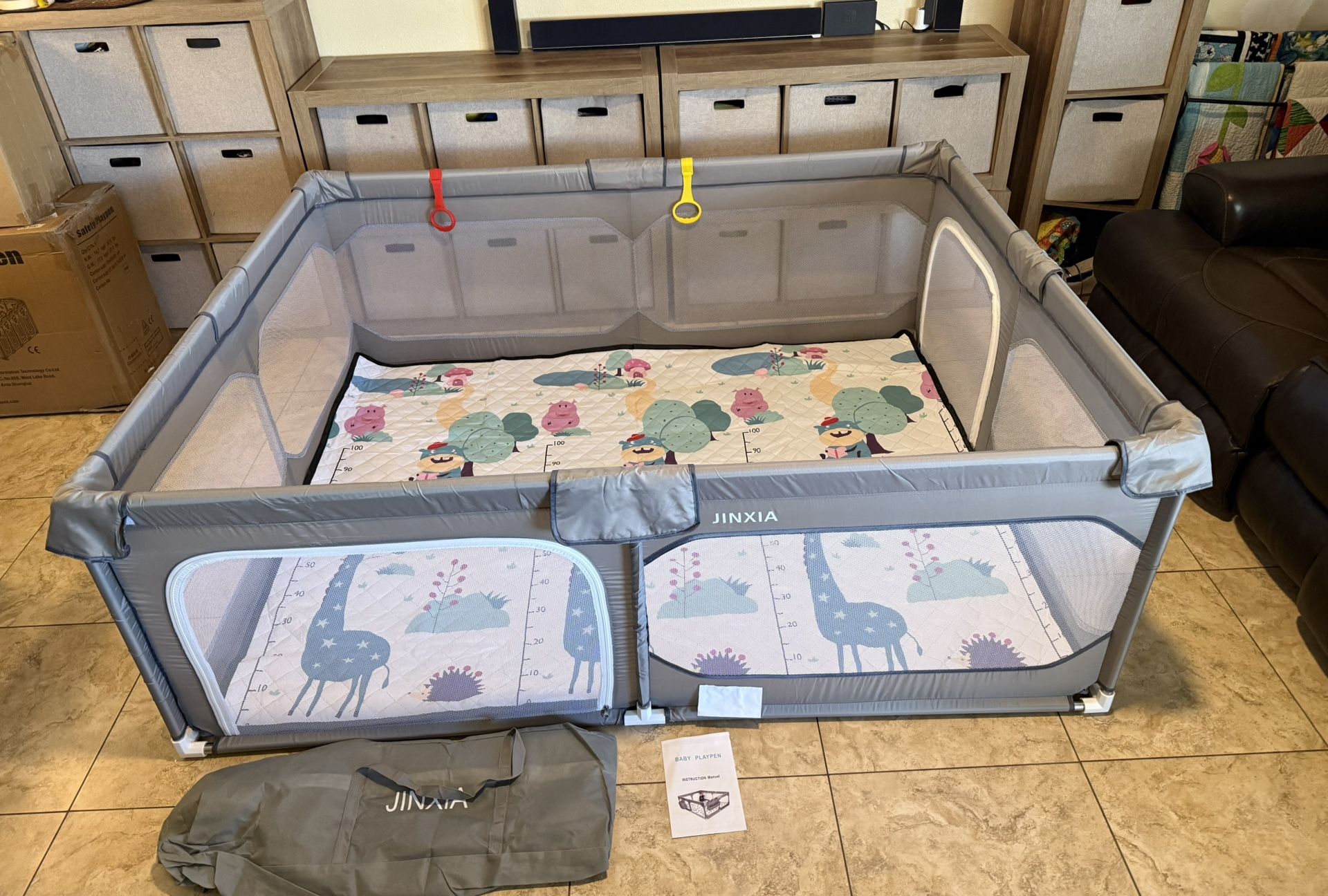 Playpen 75x59 With Fabric Mat