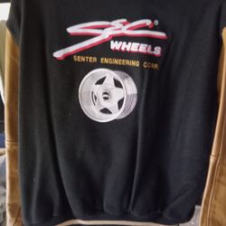 Large Vintage Varsity Jacket  Of Wool Brown Leather Arms SEC WHEELS CORP.