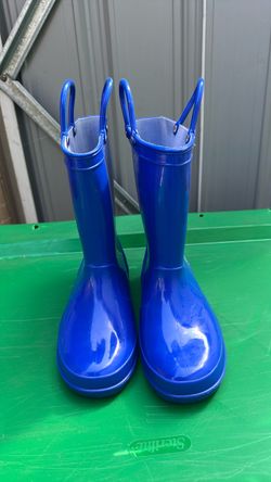 Kids Blue Rubber Rain Boots