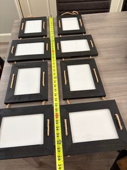 NEW! 5x7 Collage Picture Frames, 4 Opening, Solid Wood, Black, 2 Pack