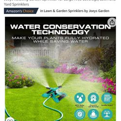 Joeys Rotating Garden Sprinkler for Large Area Coverage, Lawn and Yard Sprinklers