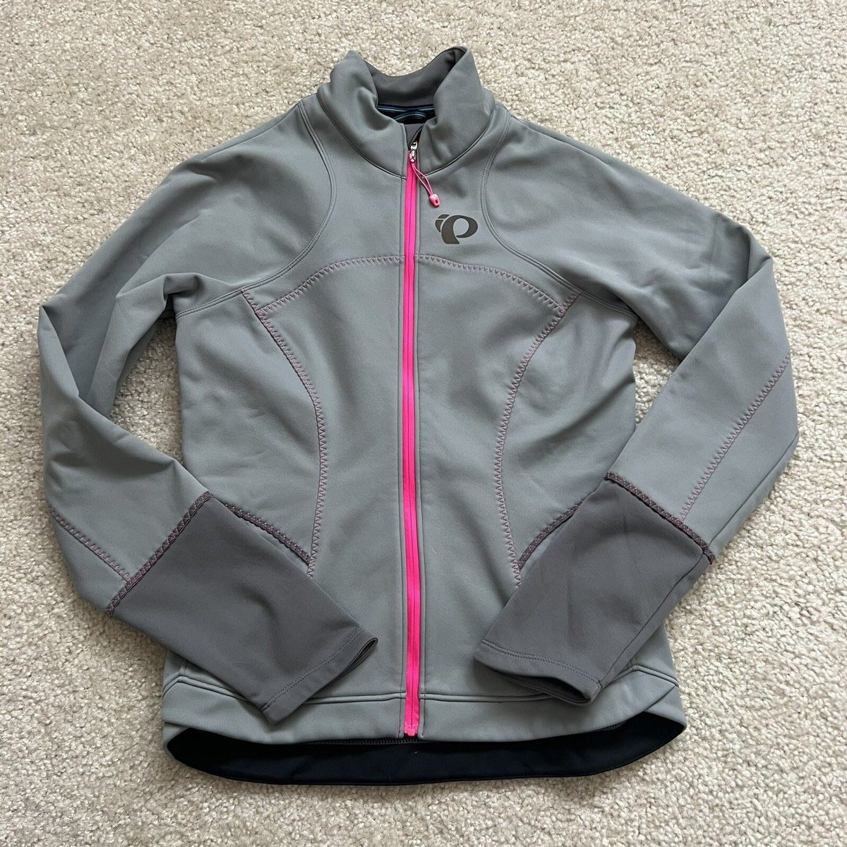 Pearl Izumi Elite Escape Softshell Cycling Jacket Coat Womens Size XS Gray Pink