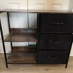 Accent Table With Shelves/drawers