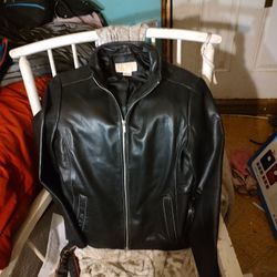 Michael Kors Black Leather Jacket 