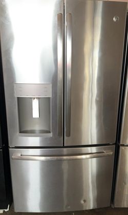 GE  3-Door Stainless Steel Fridge
