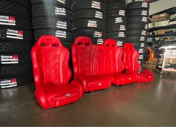 New: RED TRIPLE X SEATS FOR 17-26 Can Am Maverick X3 SXS utv (We Finance)