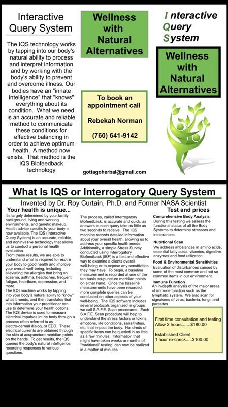 IQS Test Wellness with Natural Alternatives