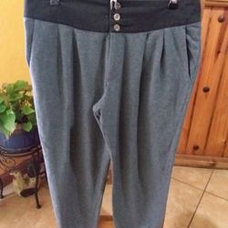 Charcoal/black Stretchy Pleated Joggers.club Monaco.