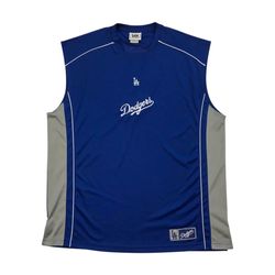 VINTAGE LA DODGERS TANK TOP SHIRT XL MENS BLUE LOS ANGELES JERSEY LEE OHTANI Y2K
