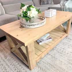 Custom coffee table farmhouse Wood  Modern Rustic Center Oval Set End Table Side Table  Storage Monastery Set Chest  Restoration hardware insp