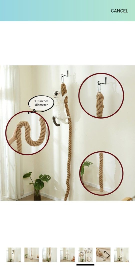 Cat Climbing Rope – 6.56ft – Brand New – $30