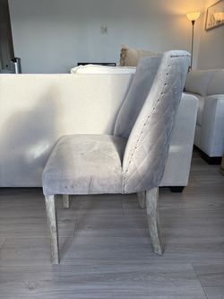Cushioned Gray Chair
