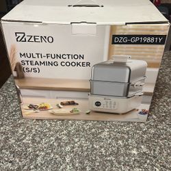 Zeno 2 Tier Electric Steamer Stainless Steel 