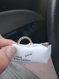 White sapphire ring kohls
