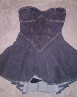 Grey Demin Corset Dress