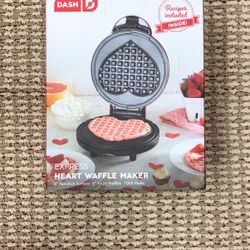 New Dash Express Heart Waffle Maker 