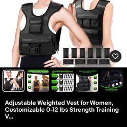 0-12 lbs Adjustable Weight Vest (NEW)