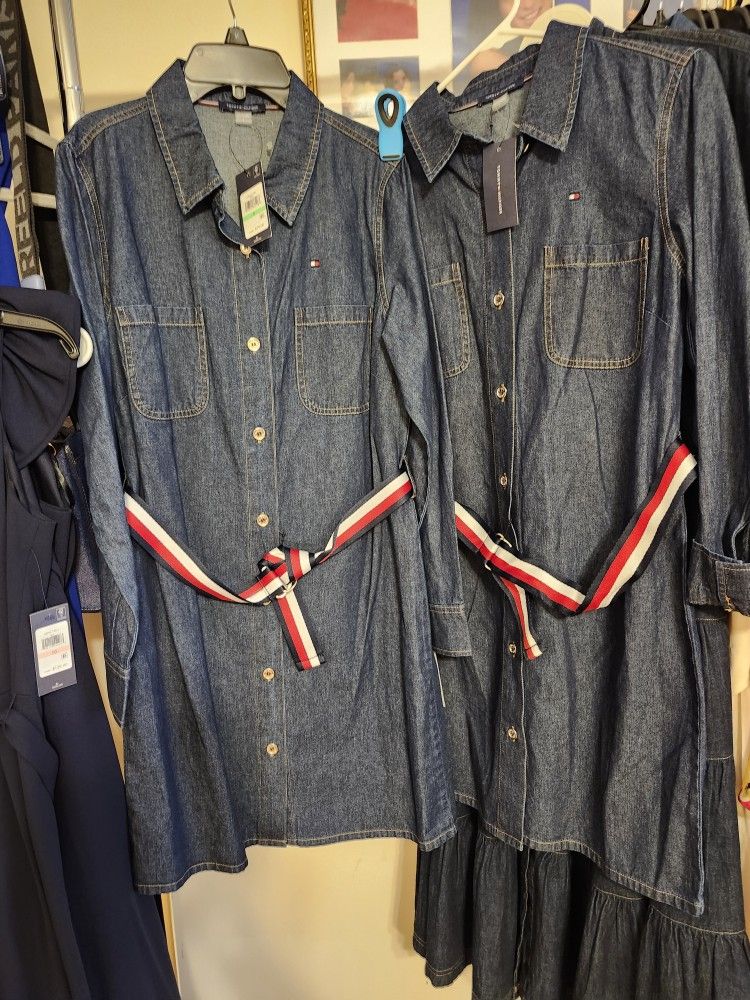 JEANS WOMEN ORIGINAL DRESSES TOMMY HILFIGER-LAUREN RALPH SIZE  8-10 $ 30 EACH 