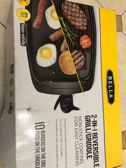 bella 2-in-1 reversible non-stick grill griddle $$$!