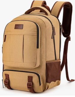 New Tzowla Canvas Laptop Backpack, Bag with USB Port & Headphone Jack