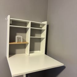 Two White IKEA Norberg desks available