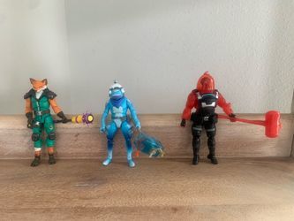 Fortnite 4” Figures - Sludge, Fennix & Frozen Fishstick